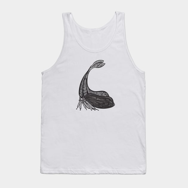 Y-Horned Treehopper Ink Art - cool insect design - light colors Tank Top by Green Paladin